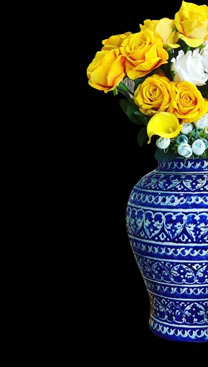 Ceramic Vase with Flowers